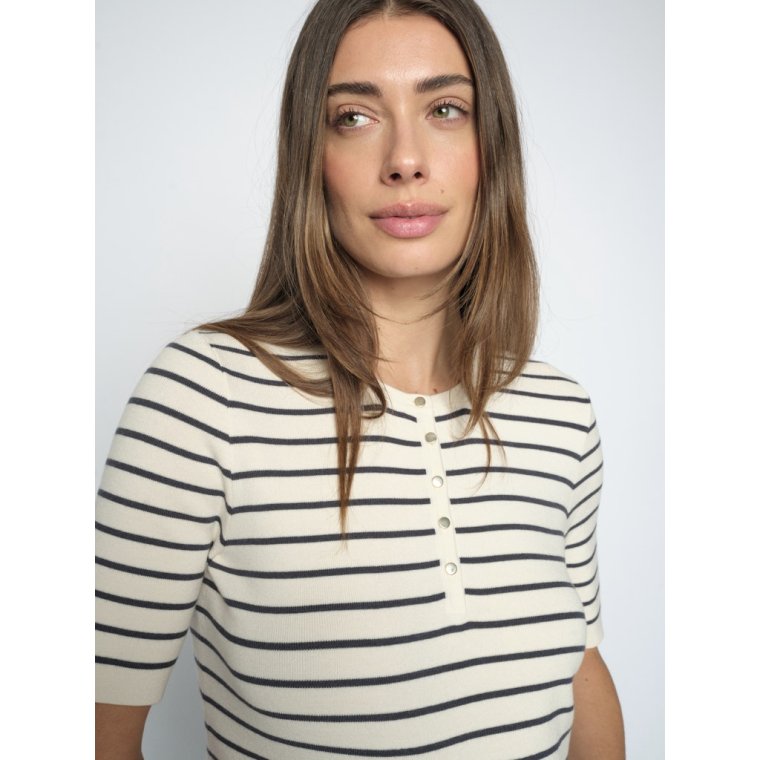 Mos Mosh - MMAliz Caliz Stripe SS Knit - India ink