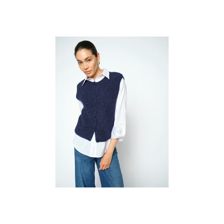 MOS MOSH - MMAlmine Thora Knit Vest - Maritime Blue