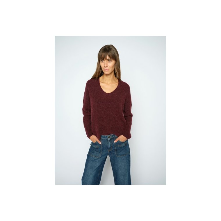 Mos Mosh - MMThora V-Neck Knit - Port Royale