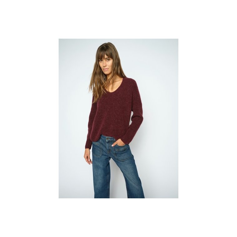 Mos Mosh - MMThora V-Neck Knit - Port Royale