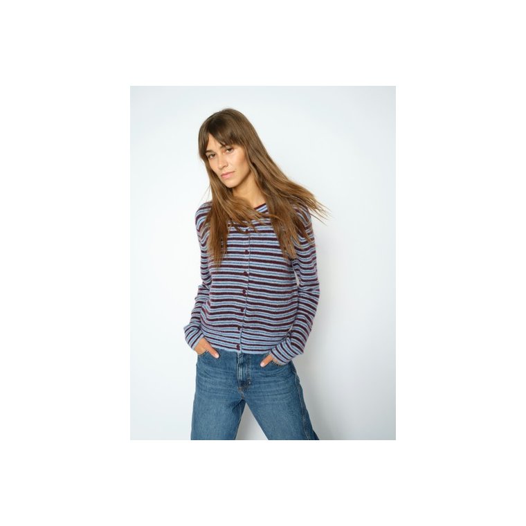 MOS MOSH - MMMilvi Stripe Cardigan - Port Royale