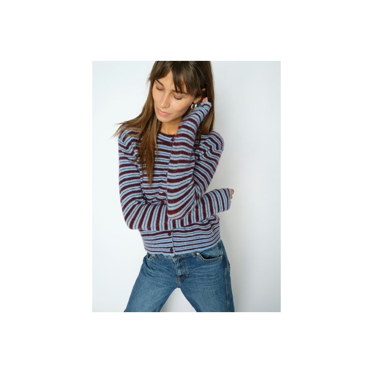 MOS MOSH - MMMilvi Stripe Cardigan - Port Royale