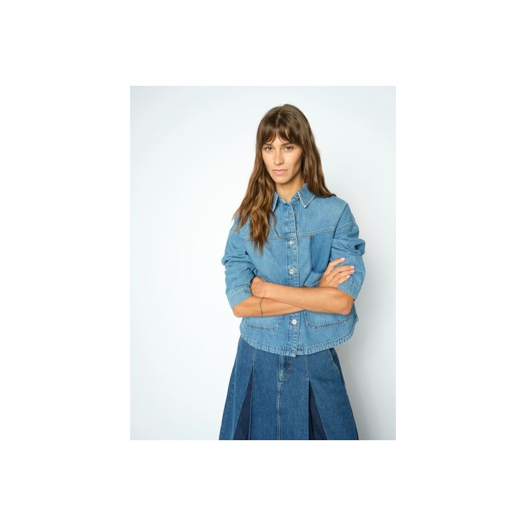 Mos Mosh - MMOline Enk Shirt - Blue