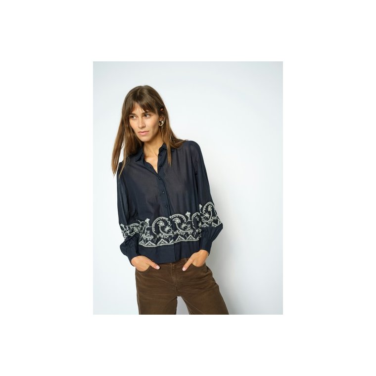 Mos Mosh - MMSilca Lino Shirt - Salute Navy