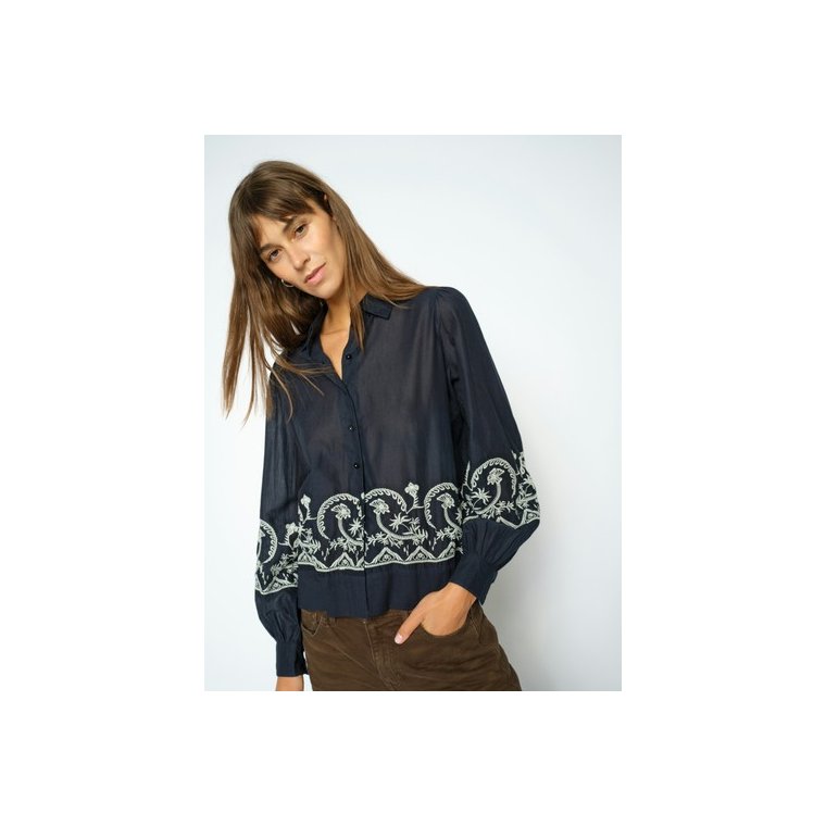 Mos Mosh - MMSilca Lino Shirt - Salute Navy
