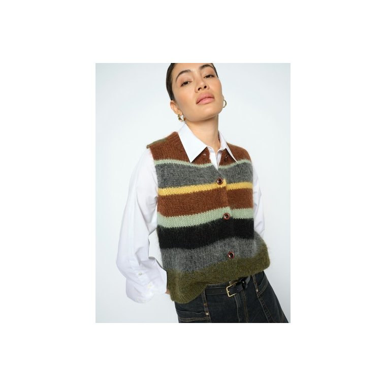 MOS MOSH - MMEsti Knit Vest - Rosin