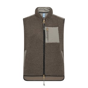 MOS MOSH - MMRowe Eli Teddy Vest - Dusty Olive