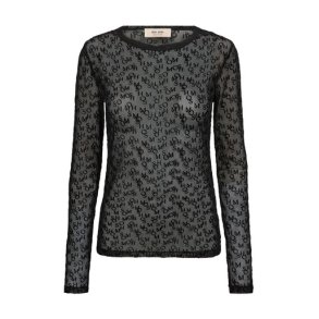 Mos Mosh - MMLoretta Mono Mesh Blouse - Black