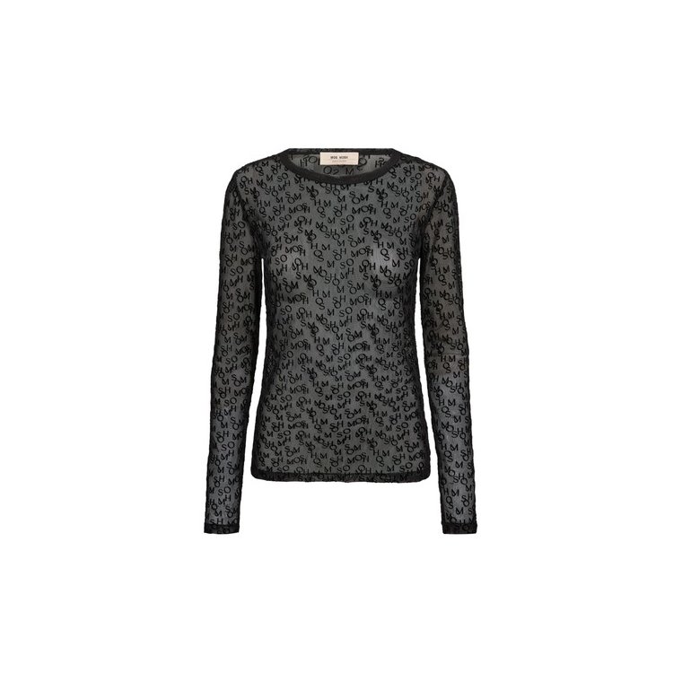 Mos Mosh - MMLoretta Mono Mesh Blouse - Black