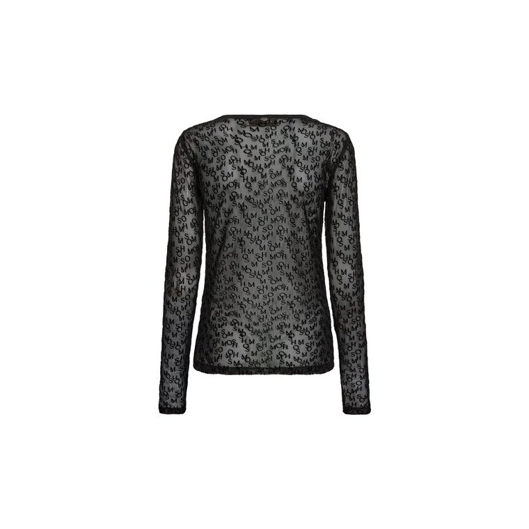 Mos Mosh - MMLoretta Mono Mesh Blouse - Black
