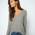 MOS MOSH - MMMape Sophia V-Neck Knit - Grey Melange