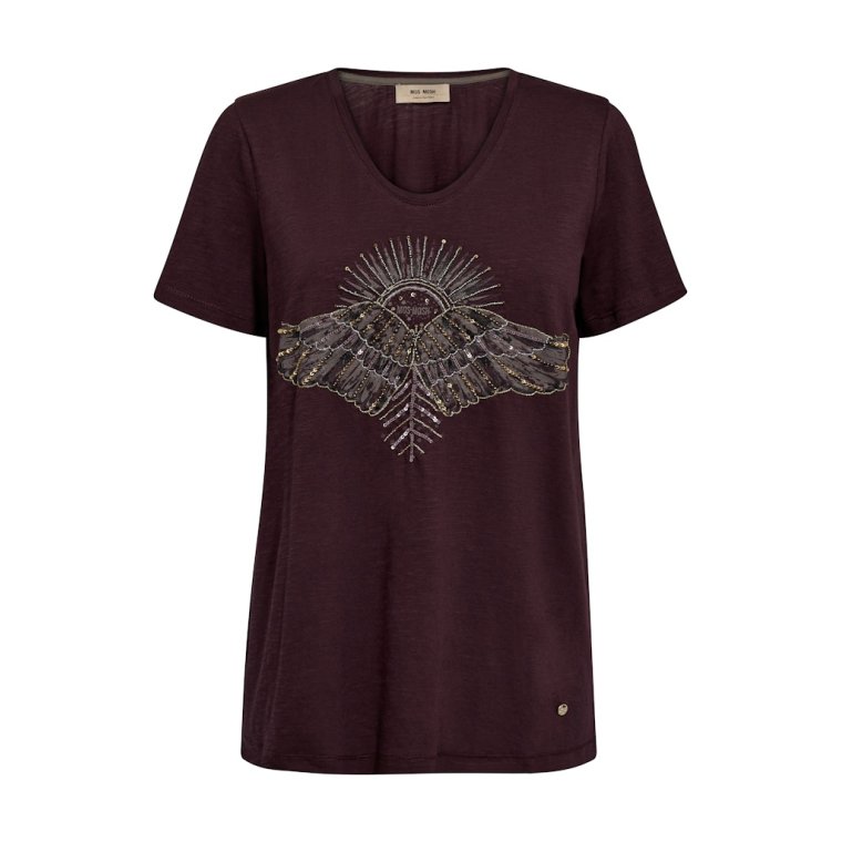 MOS MOSH - MMNadine O-SS Deco Tee - Fudge