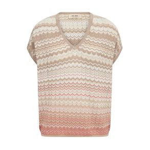 Mos Mosh - MMShani Zig-Zag V-neck Knit - Ecru