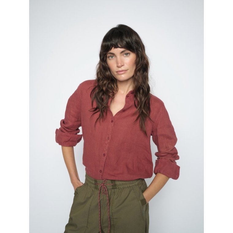 Mos Mosh - MMMArtina Linen Shirt - Cowhide