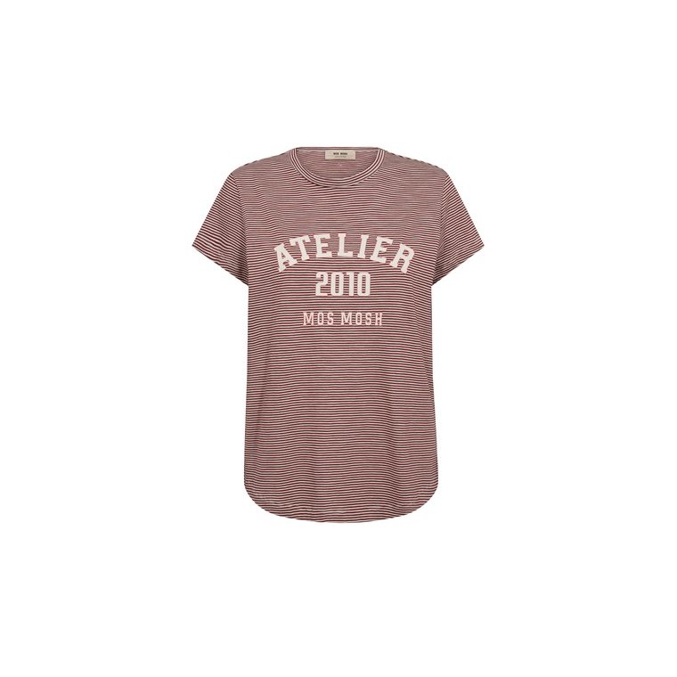 Mos Mosh - MMCamp O-SS Stripe Tee - Cowhide
