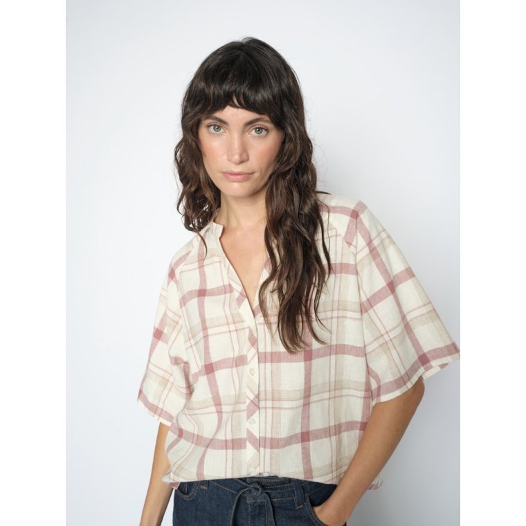 Mos Mosh - MMAssia Check Shirt - Cowhide