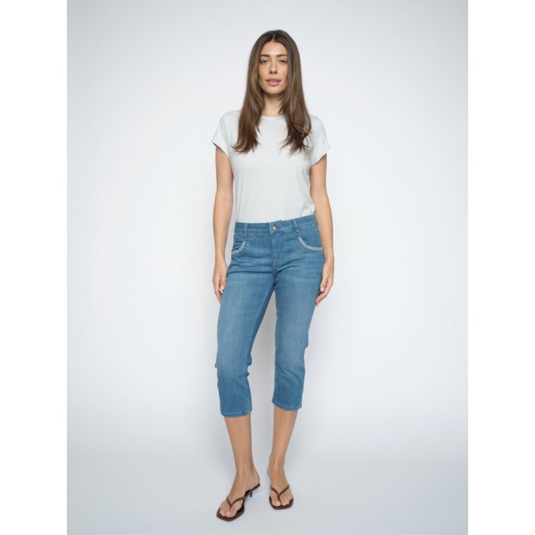 Mos Mosh - MMNaomi Bali Jeans - Capri - Mid Blue