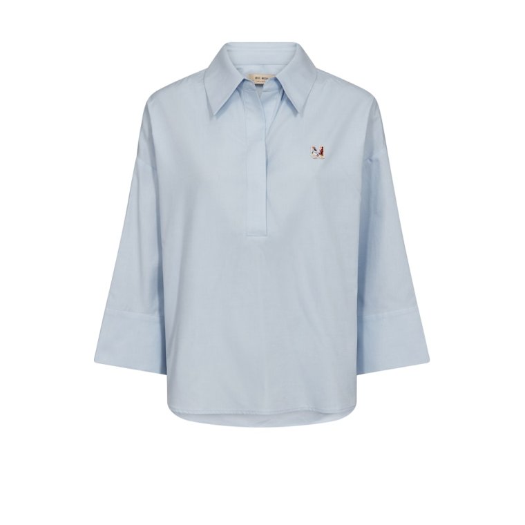 Mos Mosh - MMBritze Cam Cotton Blouse - Skyway