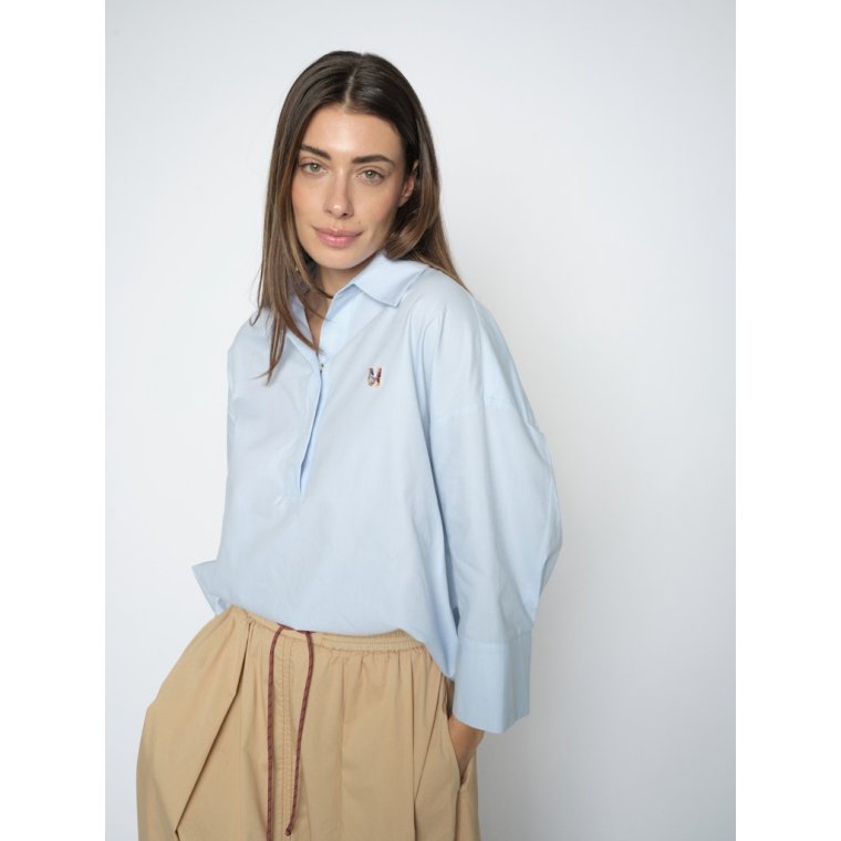 Mos Mosh - MMBritze Cam Cotton Blouse - Skyway