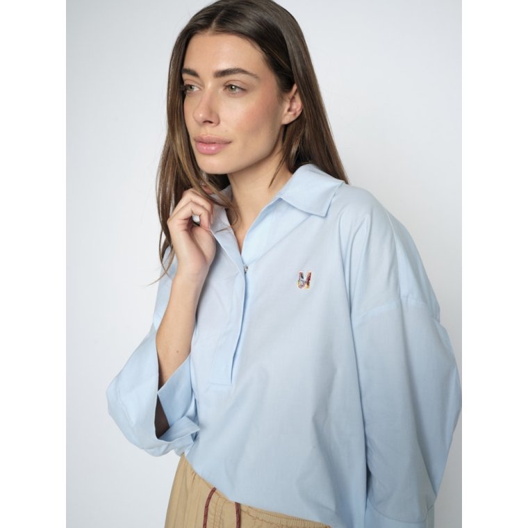 Mos Mosh - MMBritze Cam Cotton Blouse - Skyway