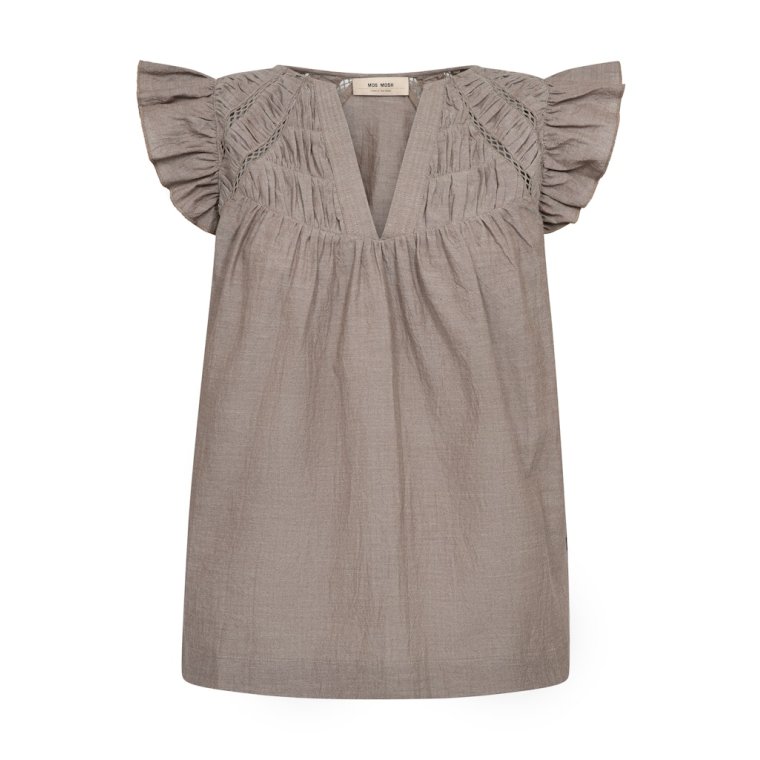 Mos Mosh - MMWoda Izha Blouse - Chocolate Chip