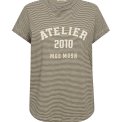Mos Mosh - MMCamp O-SS Stripe Tee - Burnt Olive