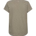 Mos Mosh - MMCamp O-SS Stripe Tee - Burnt Olive
