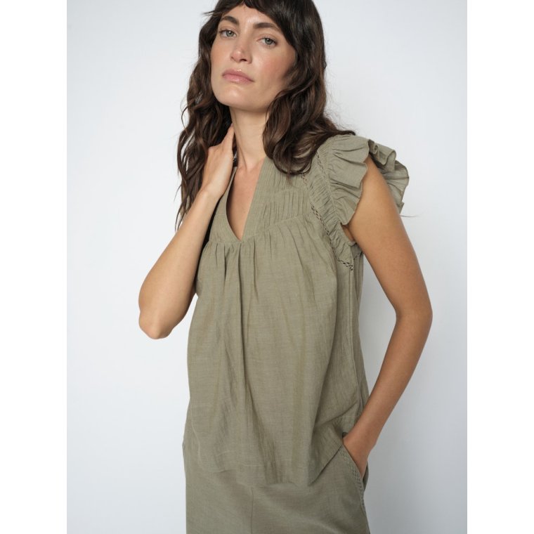 Mos Mosh - MMWoda Izha Blouse - Burnt Olive