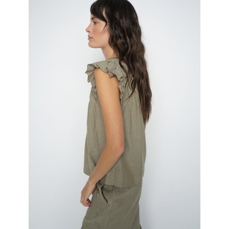 Mos Mosh - MMWoda Izha Blouse - Burnt Olive