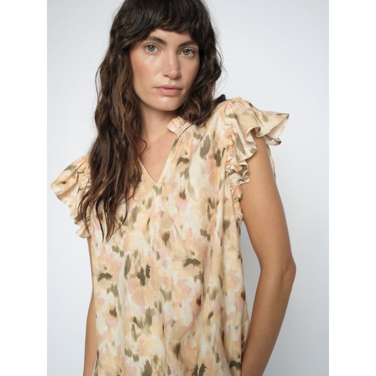 Mos Mosh - MMTea Flower Field Blouse - Burnt Olive