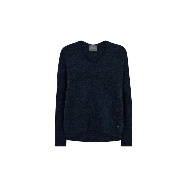 Mos Mosh - MMThora V-Neck Knit - Salute Navy