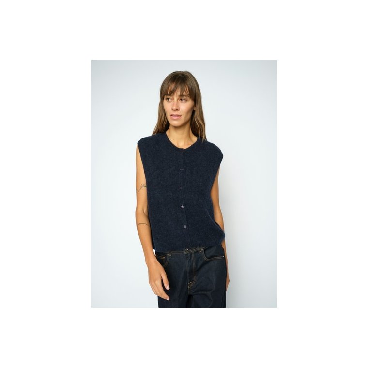 MOS MOSH - MMAlmine Thora Knit Vest - Salute Navy