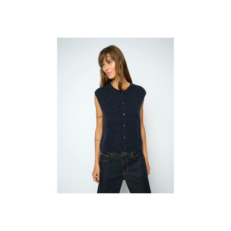 MOS MOSH - MMAlmine Thora Knit Vest - Salute Navy