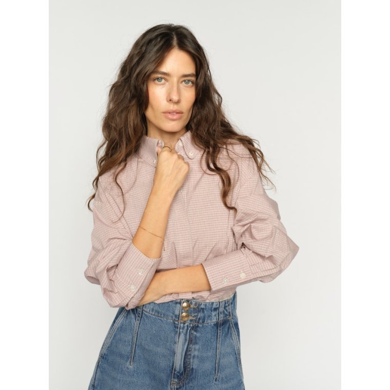 MOS MOSH - MMBritze Check Shirt - Dusty Rose