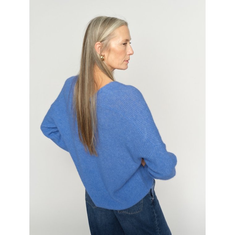 MOS MOSH - MMThora V-Neck Knit - Ultramarine