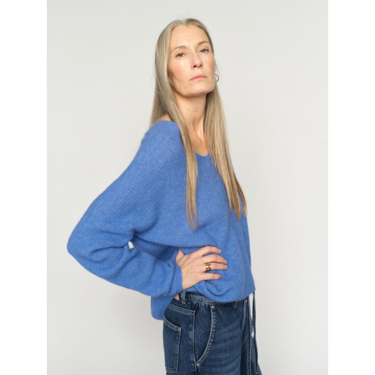 MOS MOSH - MMThora V-Neck Knit - Ultramarine