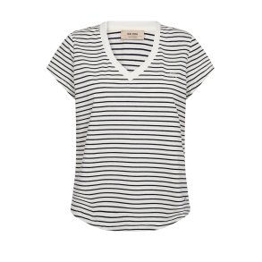 MOS MOSH - MMKala V-SS Stripe Tee - Salute Navy