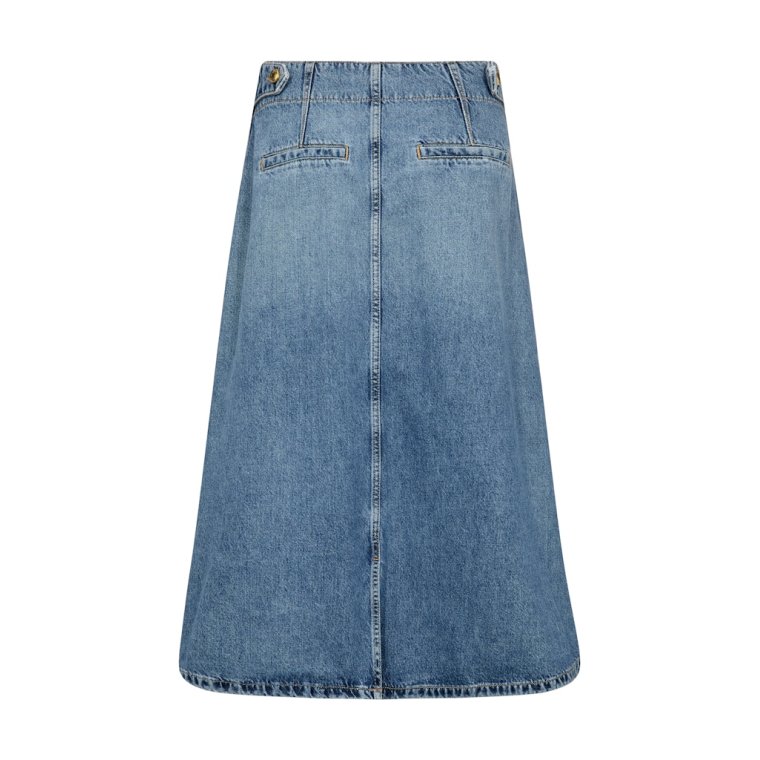 MOS MOSH - MMLeala Denim Skirt - Mid Blue