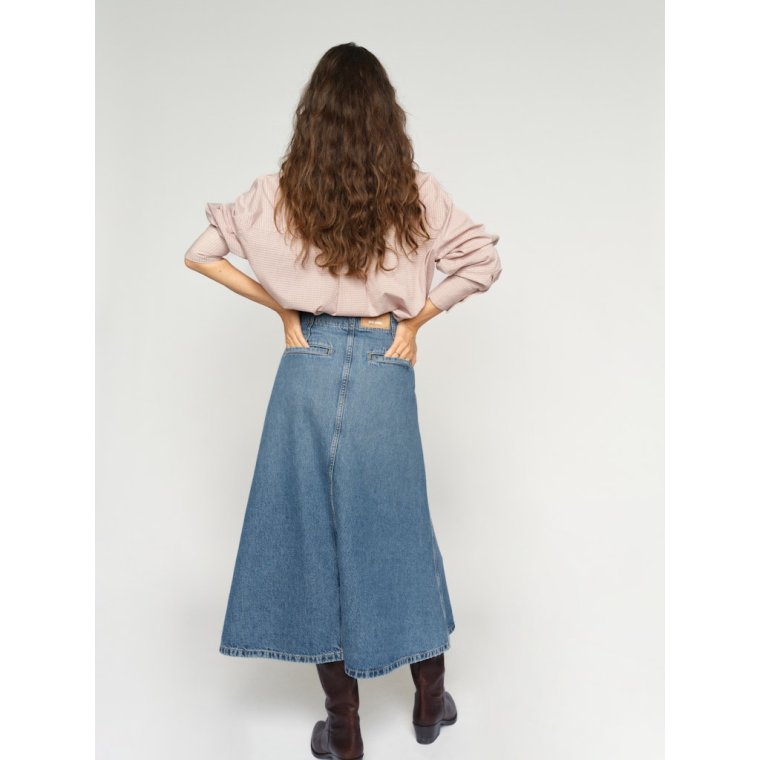 MOS MOSH - MMLeala Denim Skirt - Mid Blue