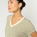 MOS MOSH - MMKala V-SS Stripe Tee - Olive Night