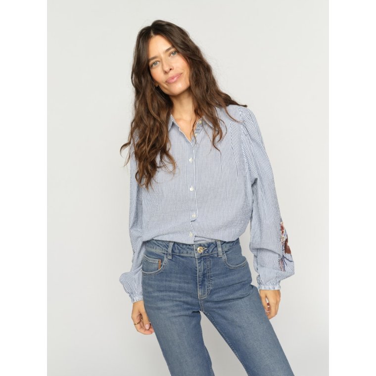 MOS MOSH - MMCiu Oxfo Shirt - Crown Blue