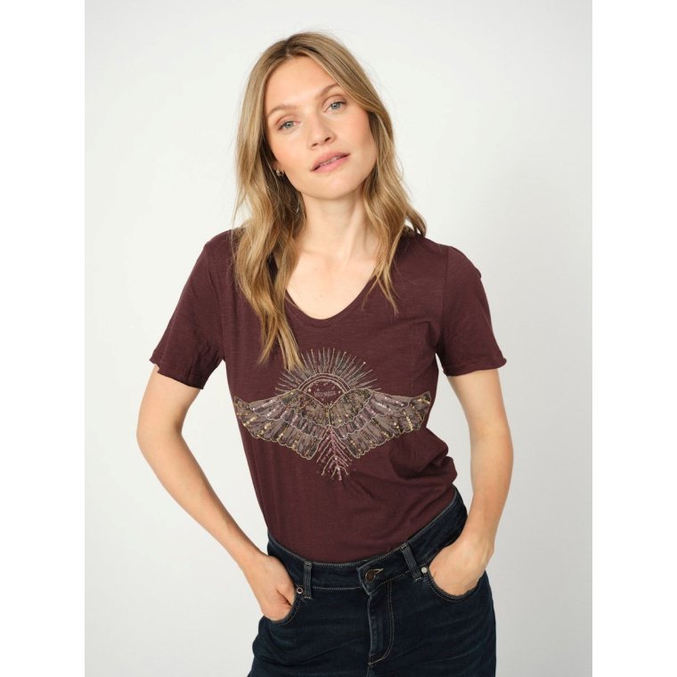 MOS MOSH - MMNadine O-SS Deco Tee - Fudge