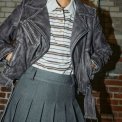 MOS MOSH - MMRossett LS Stripe Polo Tee - Brunnera Blue