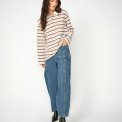 MOS MOSH - MMRossett LS Stripe Polo Tee - Brunnera Blue