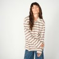 MOS MOSH - MMRossett LS Stripe Polo Tee - Brunnera Blue