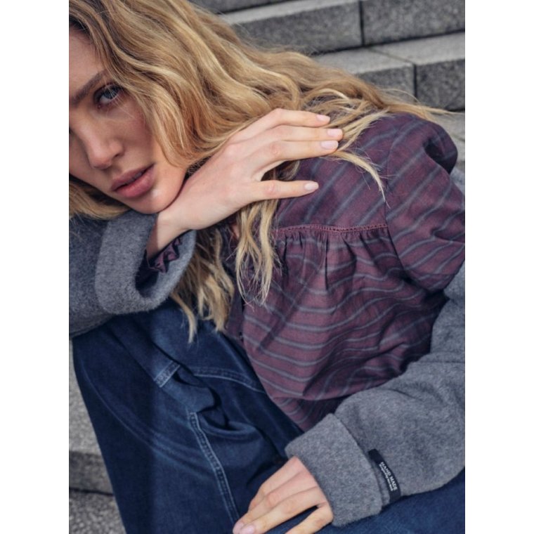 MOS MOSH - MMBenedetta Silky Shirt - Fudge