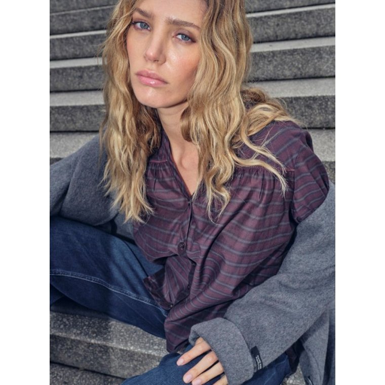 MOS MOSH - MMBenedetta Silky Shirt - Fudge