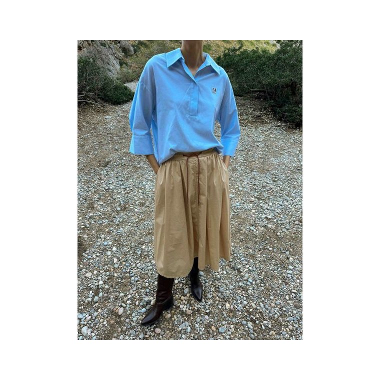 Mos Mosh - MMBritze Cam Cotton Blouse - Skyway