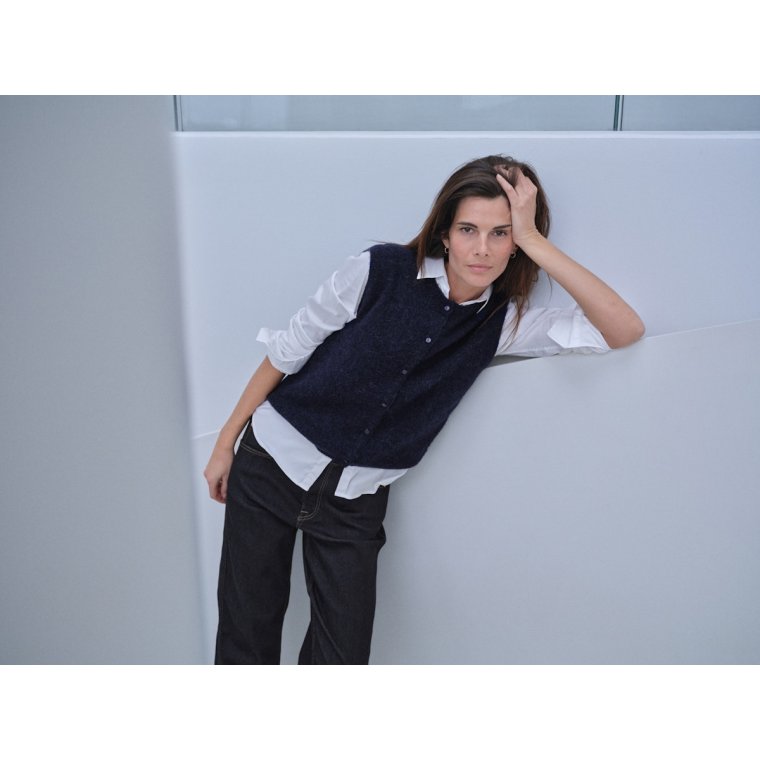 MOS MOSH - MMAlmine Thora Knit Vest - Maritime Blue