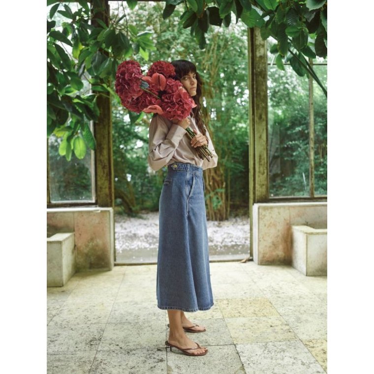 MOS MOSH - MMLeala Denim Skirt - Mid Blue